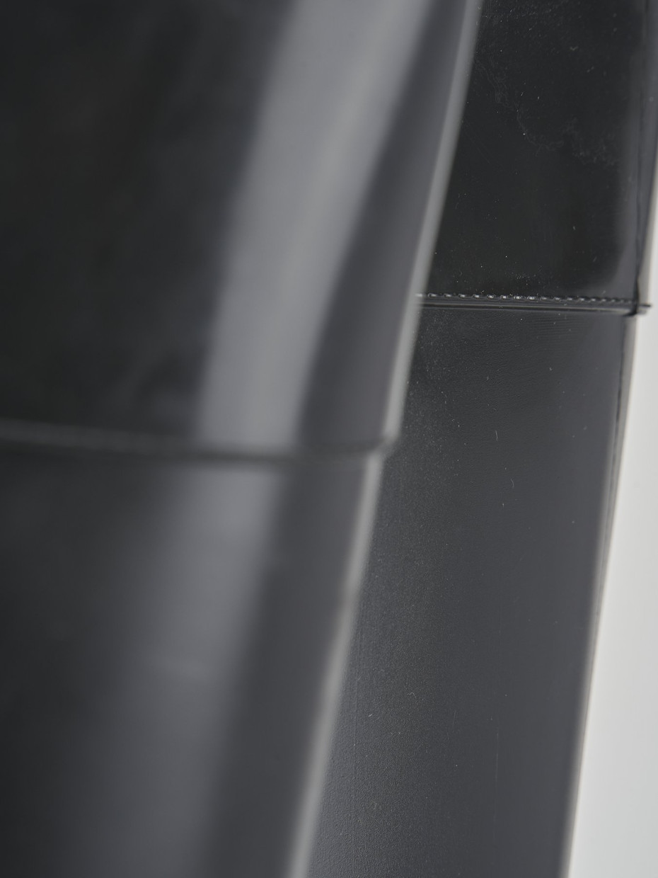 Stivale tacco 2 cm  nero gomma
