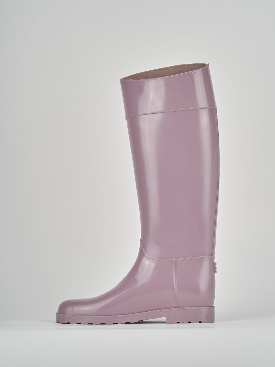 Low heel boots heel 2 cm pink rubber