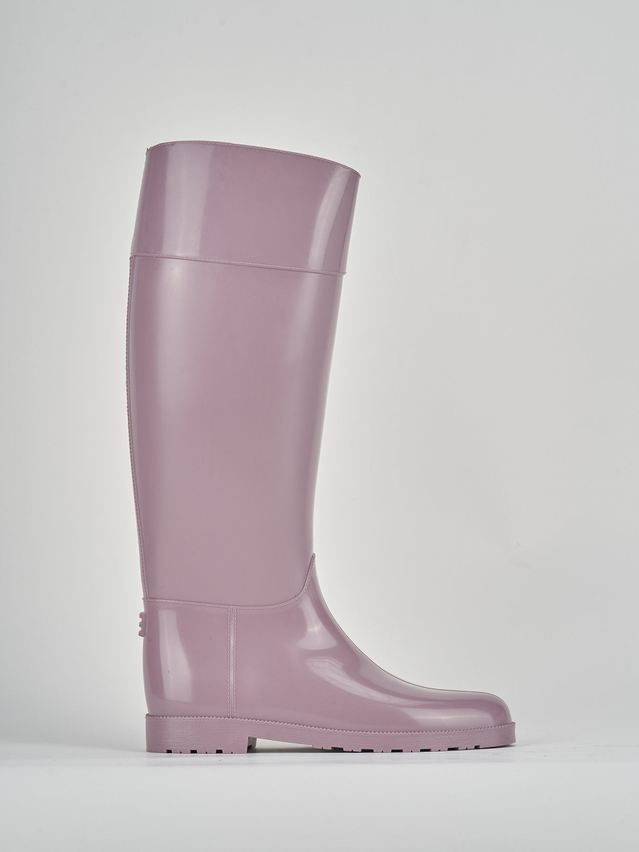 Low heel boots heel 2 cm pink rubber