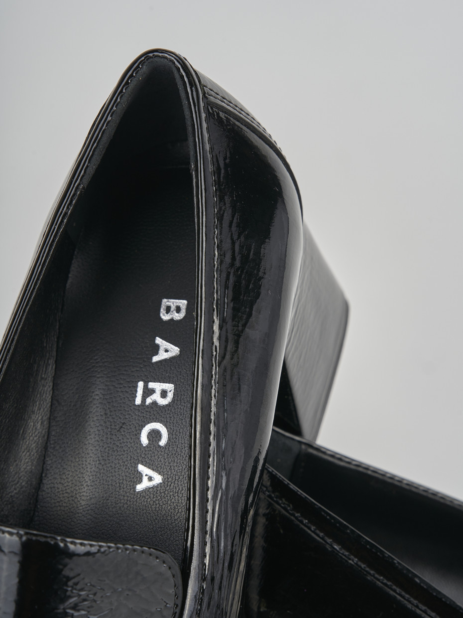 Mocassini tacco 5cm pelle nero