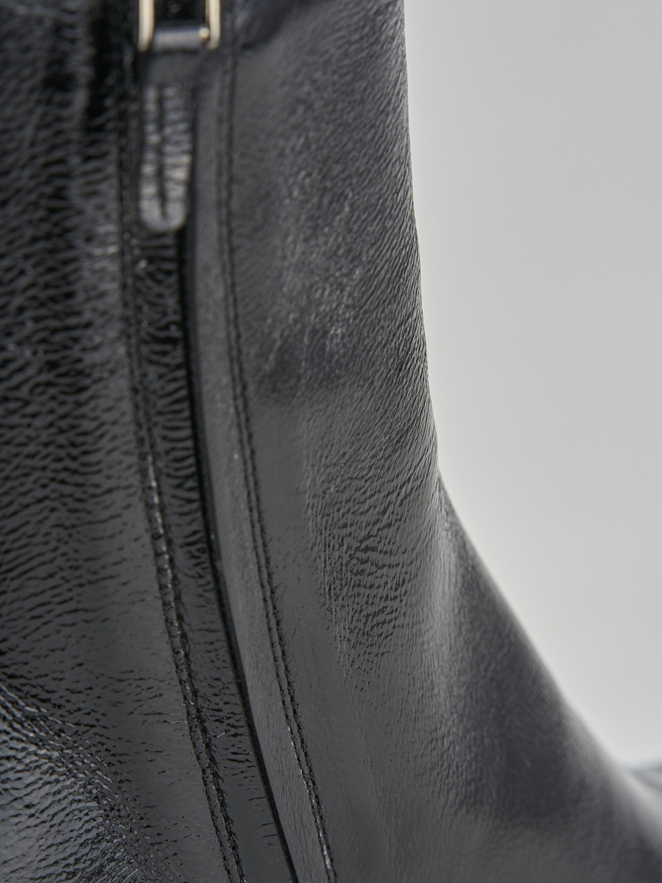 Stivaletti tacco 8cm pelle nero