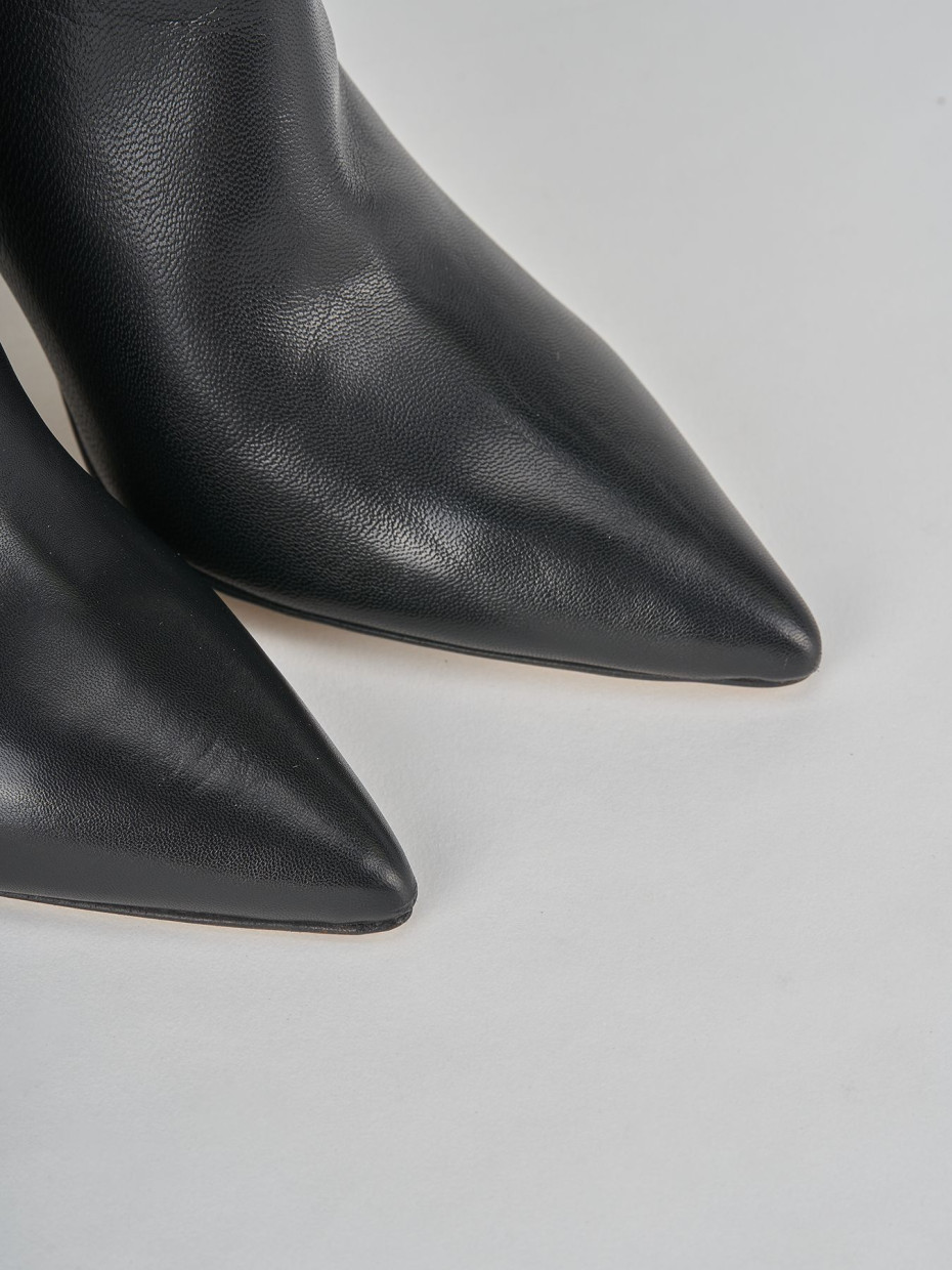 Stivaletti tacco 9cm pelle nero