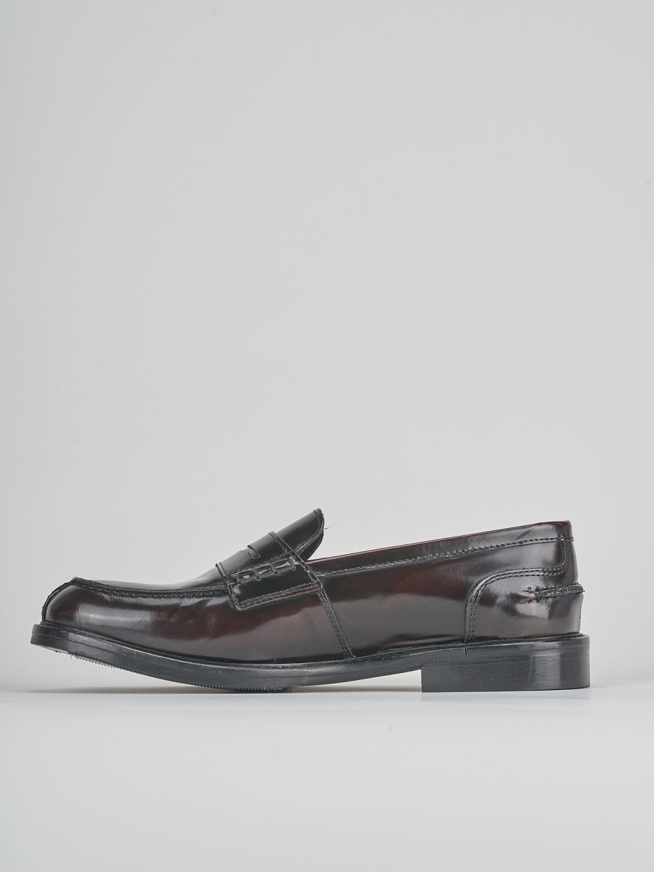 Mocassino tacco 1cm  bordo' pelle