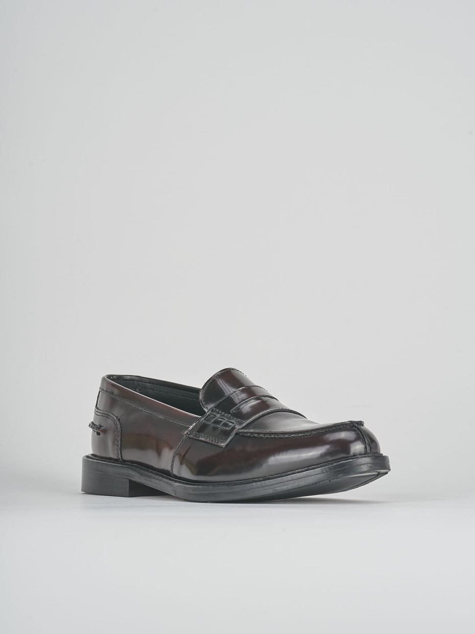 Mocassino tacco 1cm  bordo' pelle