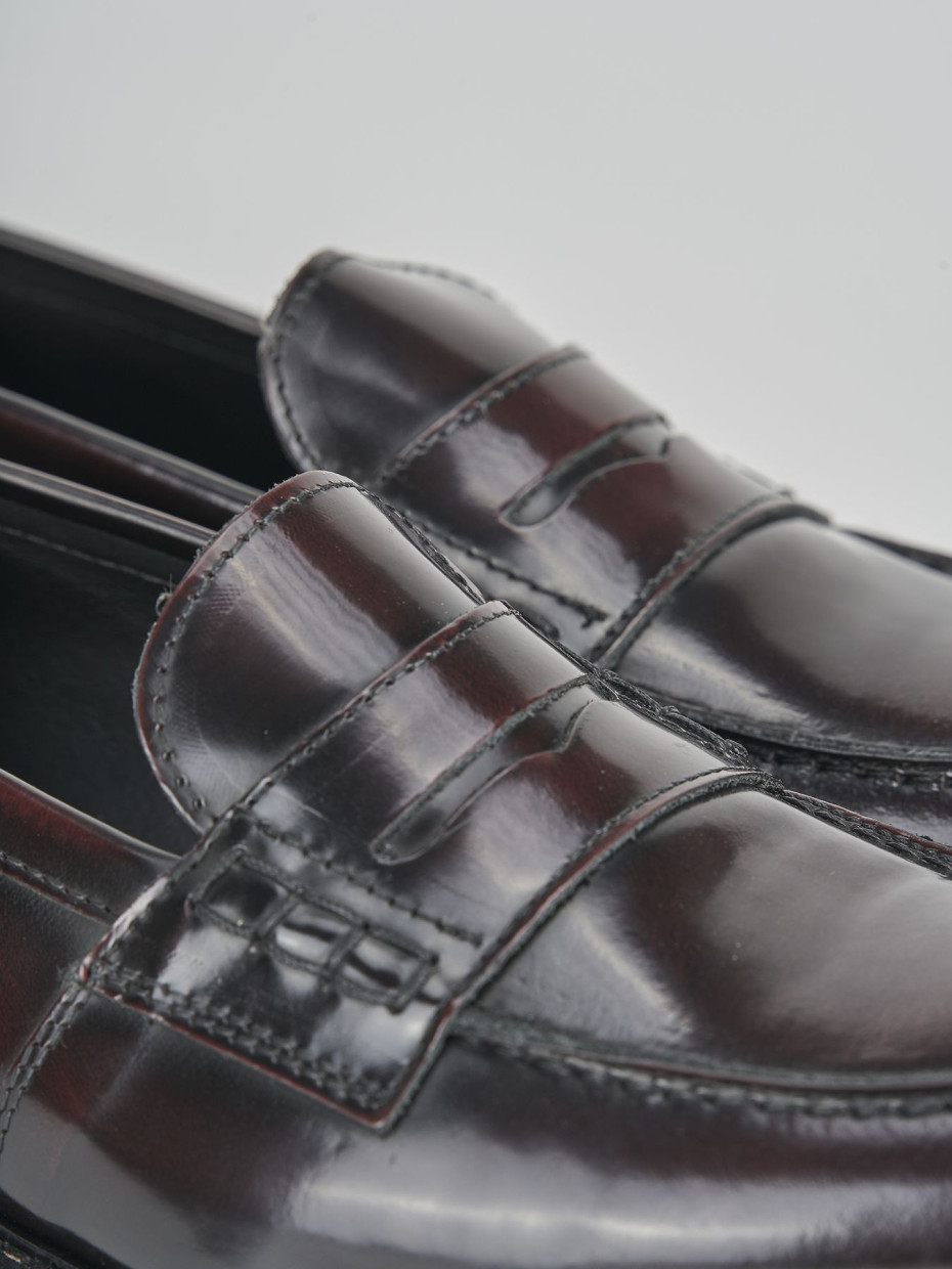 Mocassino tacco 1cm  bordo' pelle