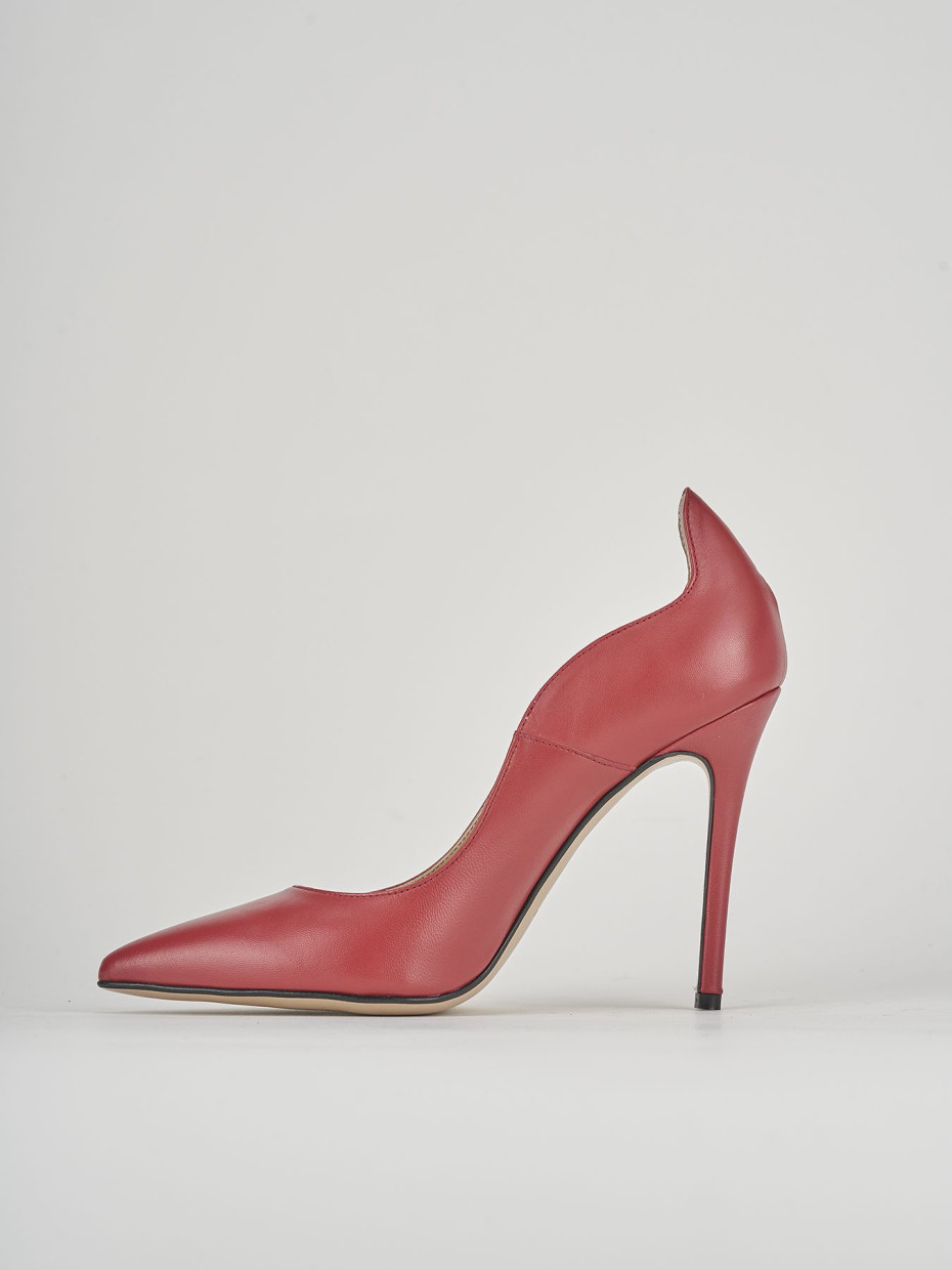 Pumps heel 9 cm red leather
