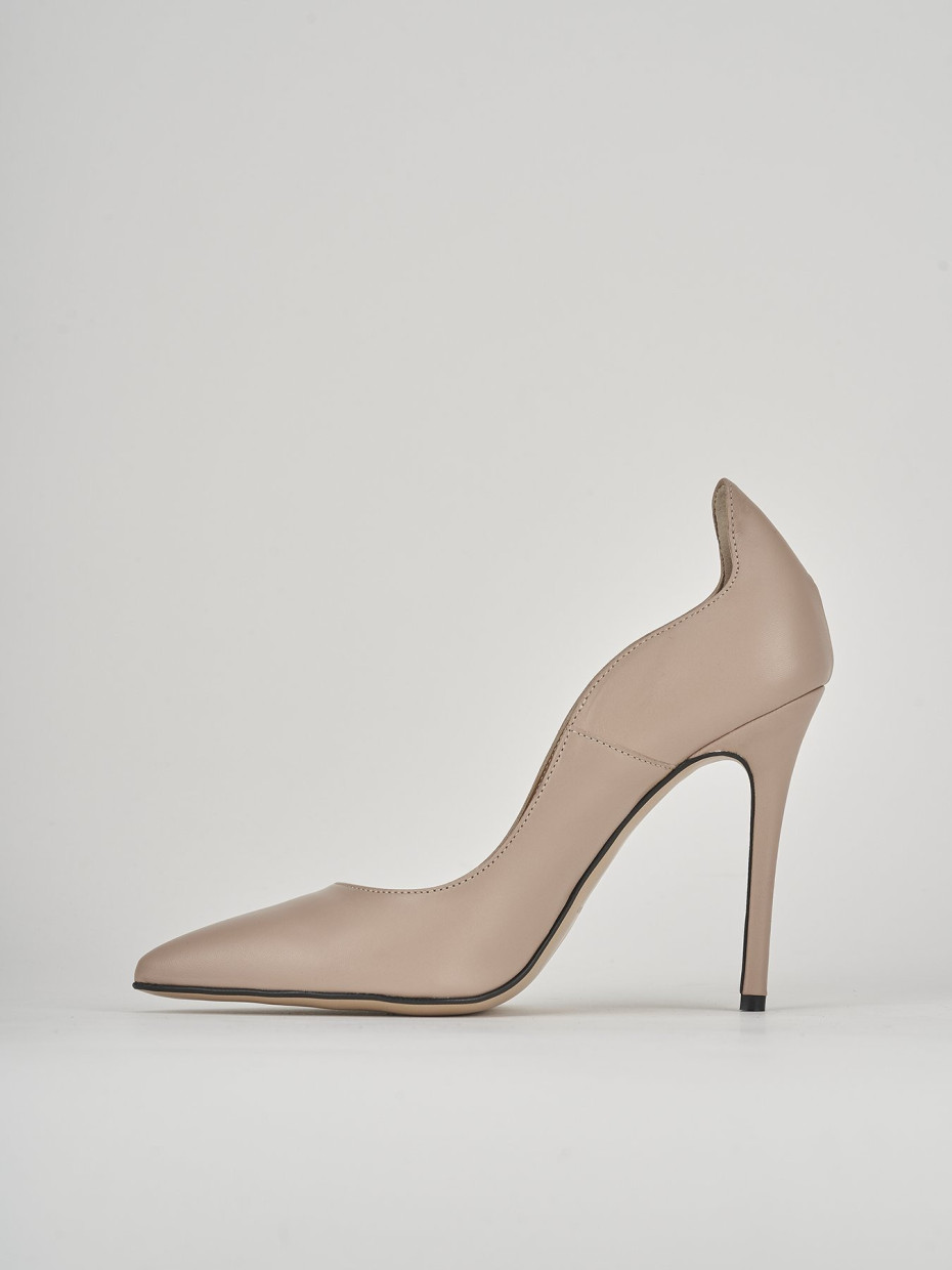 Pumps heel 10 cm pink leather