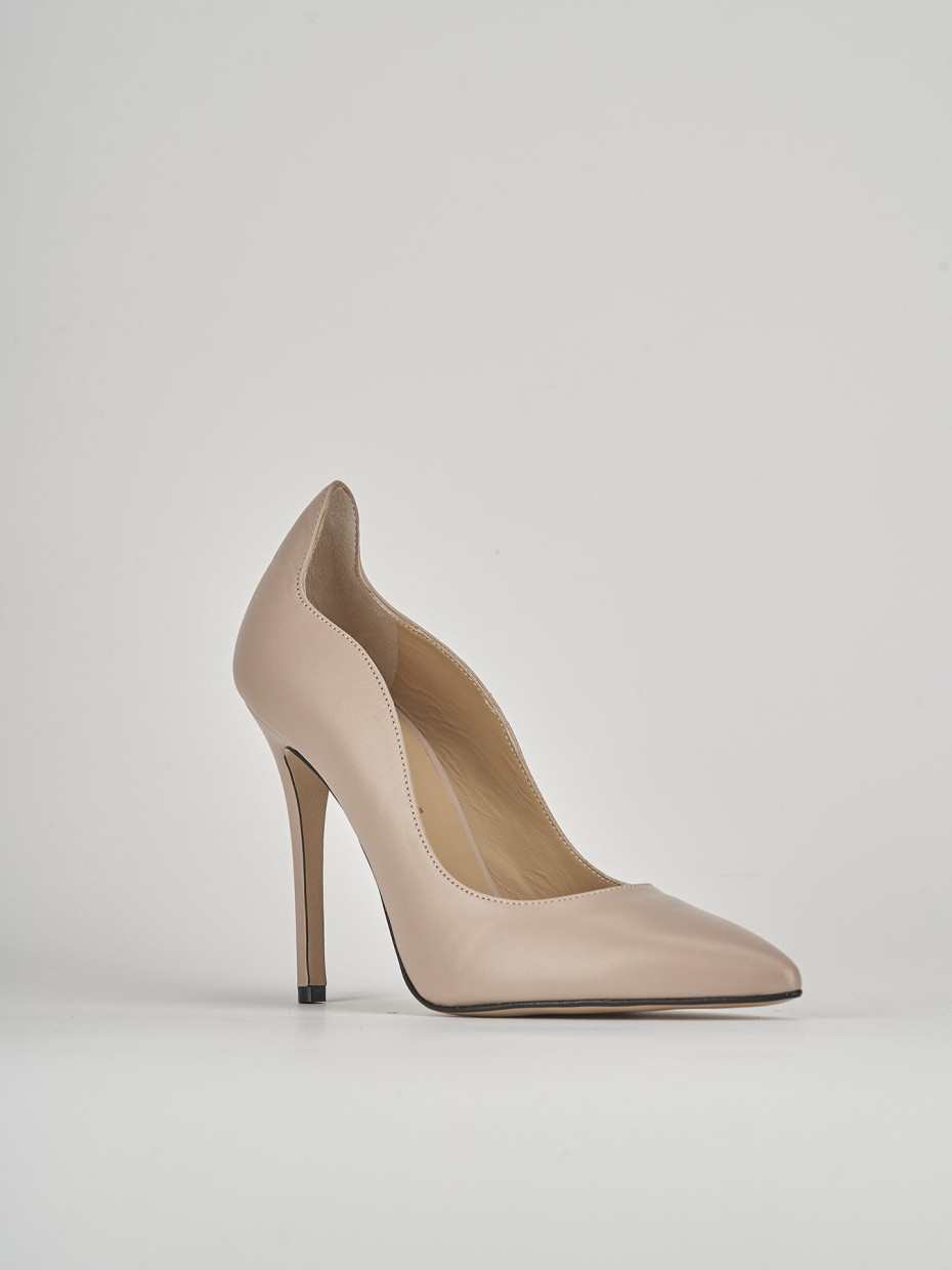 Pumps heel 10 cm pink leather