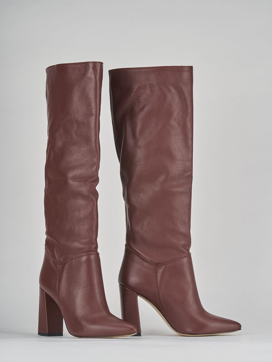 Stivali tacco 9cm pelle testa Barca Stores