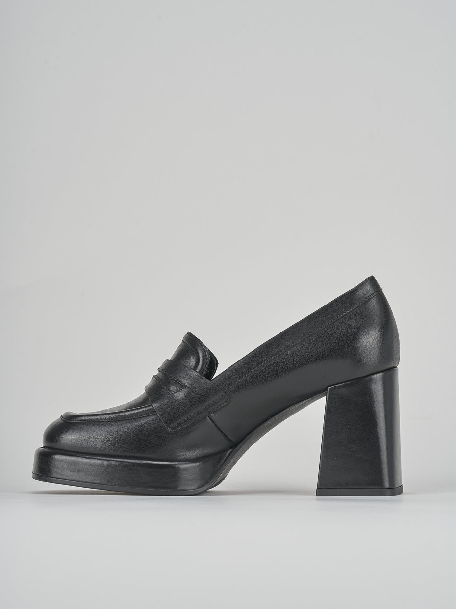 最大12%OFFクーポン black cm 7 heel woman Loafers leather Stores Barca | 靴