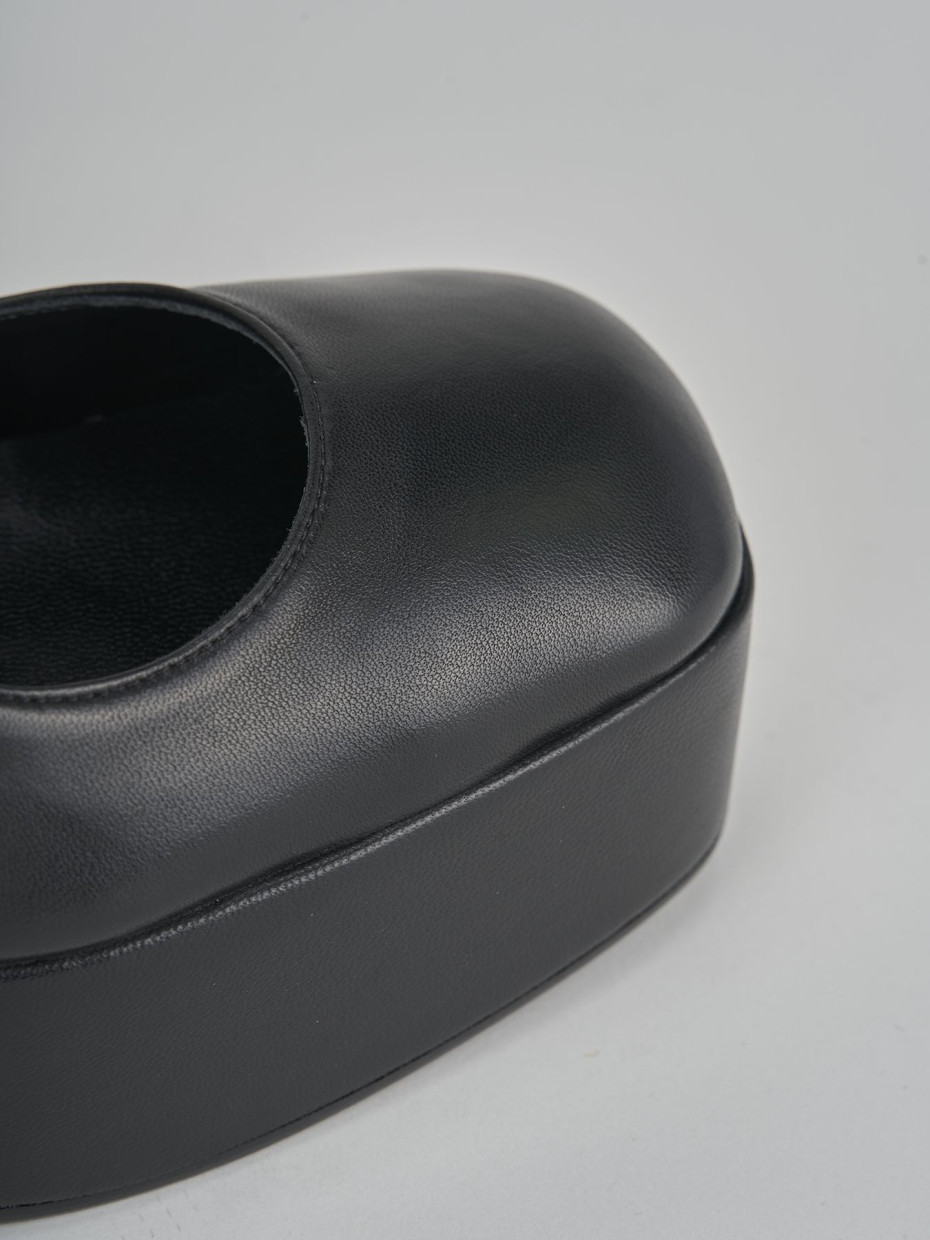 Décolleté e slingback tacco 12cm pelle nero