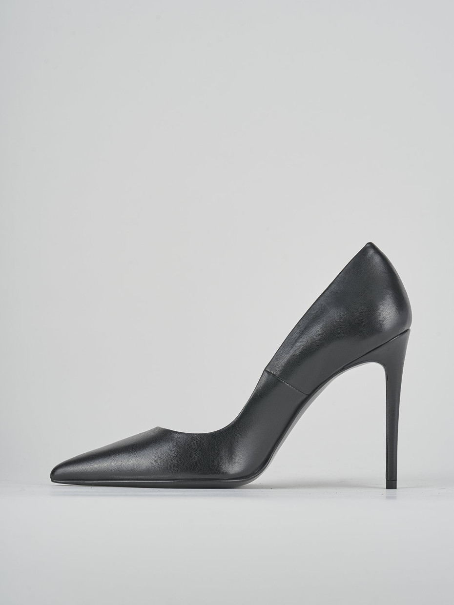 Décolleté e slingback tacco 11cm pelle nero