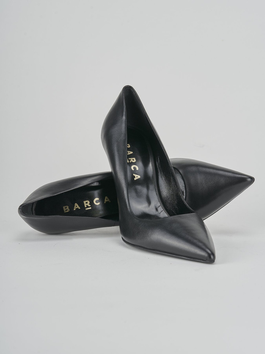 Décolleté e slingback tacco 11cm pelle nero