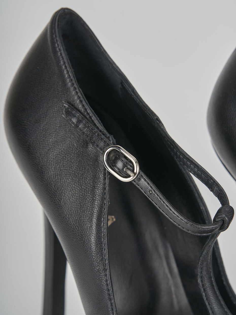 Décolleté e slingback tacco 13cm pelle nero