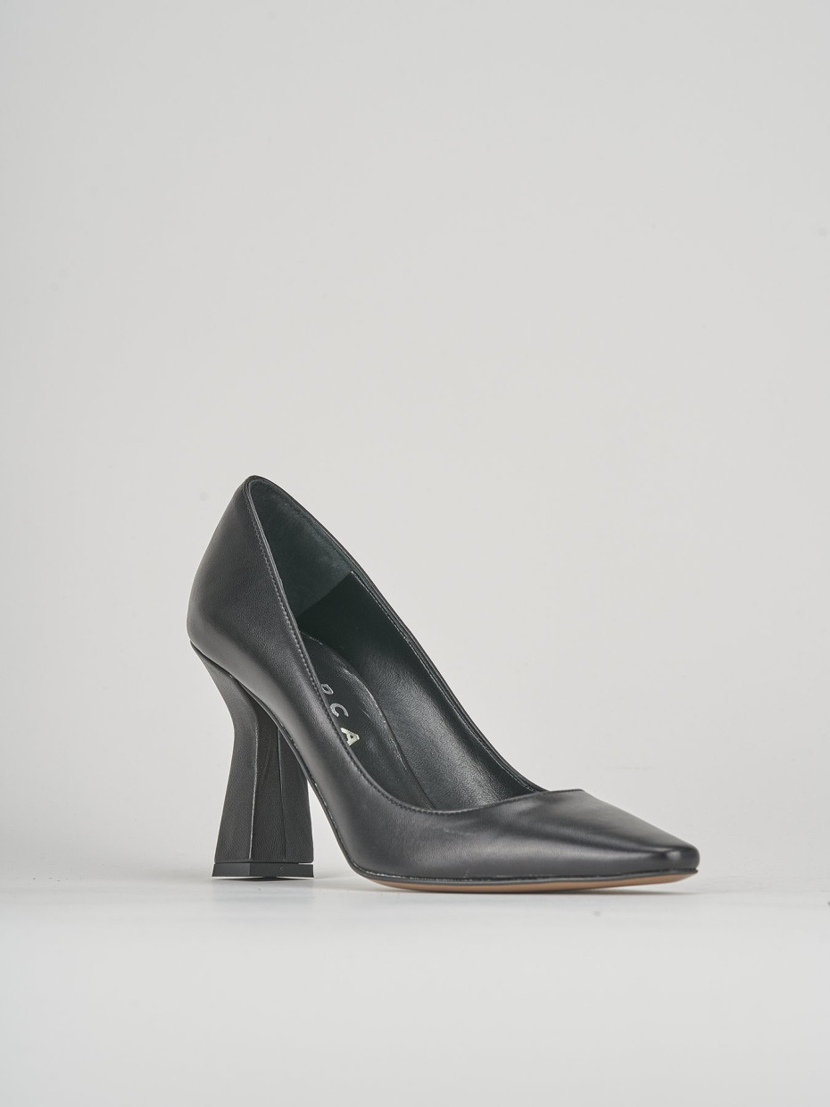 Décolleté e slingback tacco 11cm pelle nero