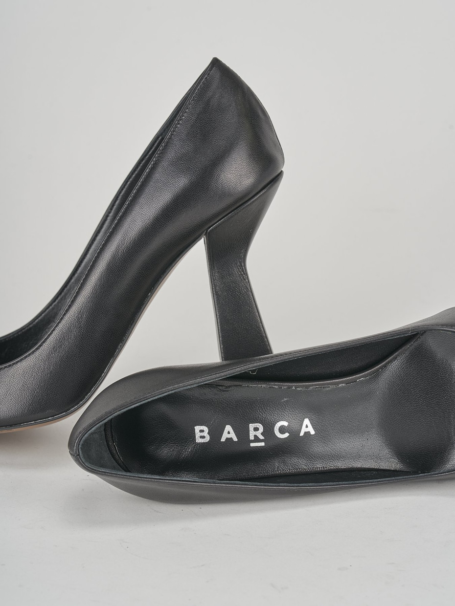 Décolleté e slingback tacco 11cm pelle nero