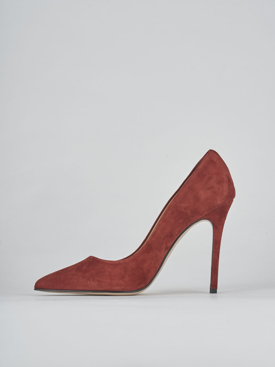 Pumps heel 11 cm red suede