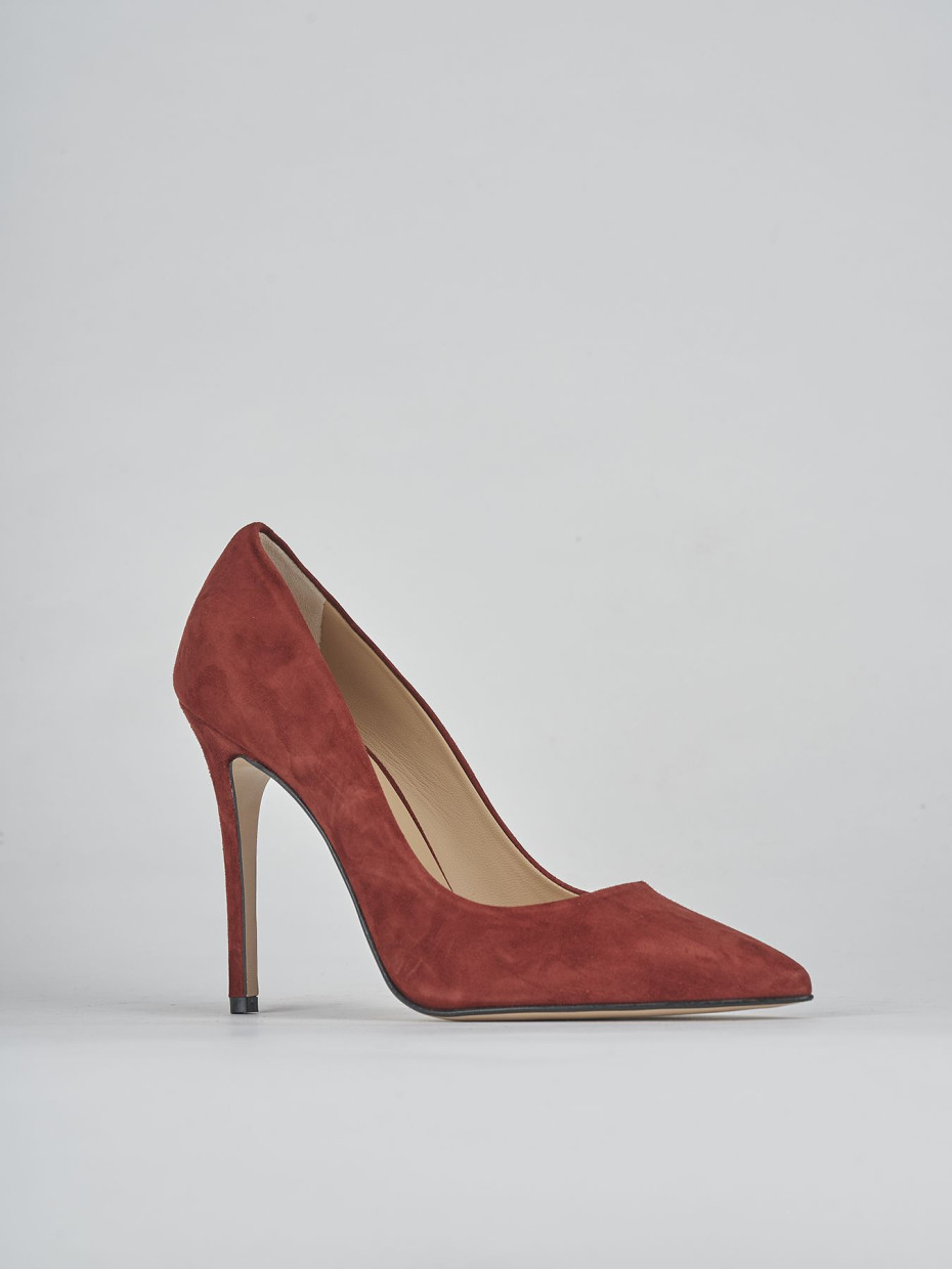 Pumps woman heel 11 cm red suede Barca Stores