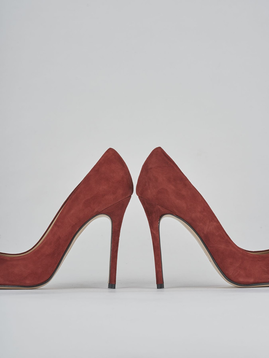Pumps woman heel 11 cm red suede Barca Stores