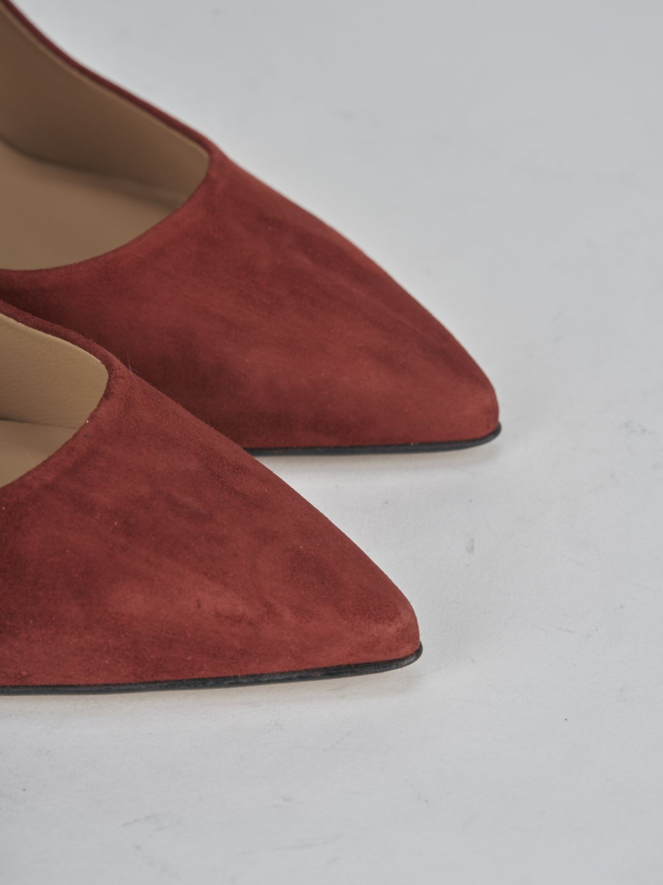 Pumps heel 11 cm red suede