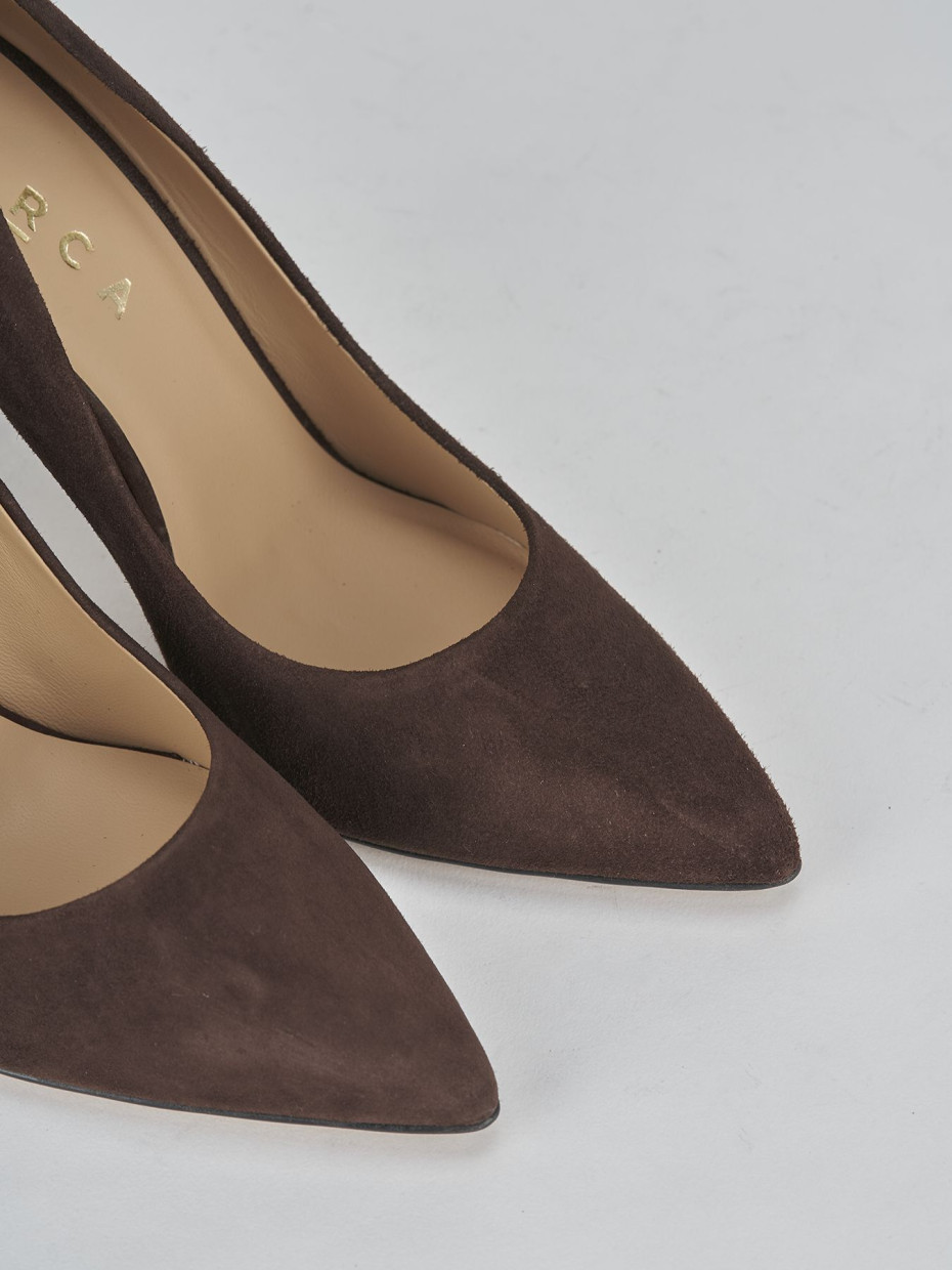 Dark brown suede pumps clearance