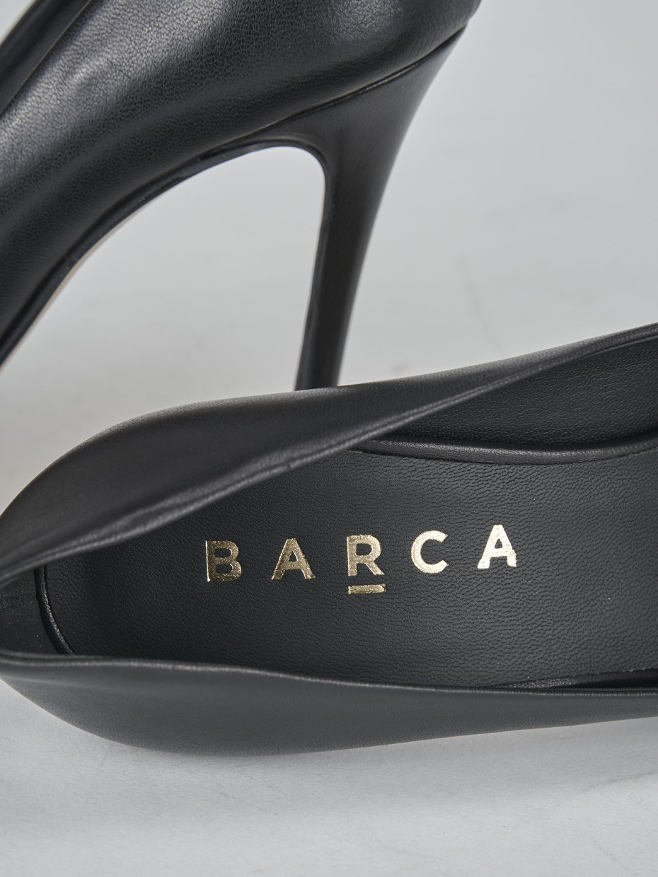 Decolte' tacco 11 cm nero pelle