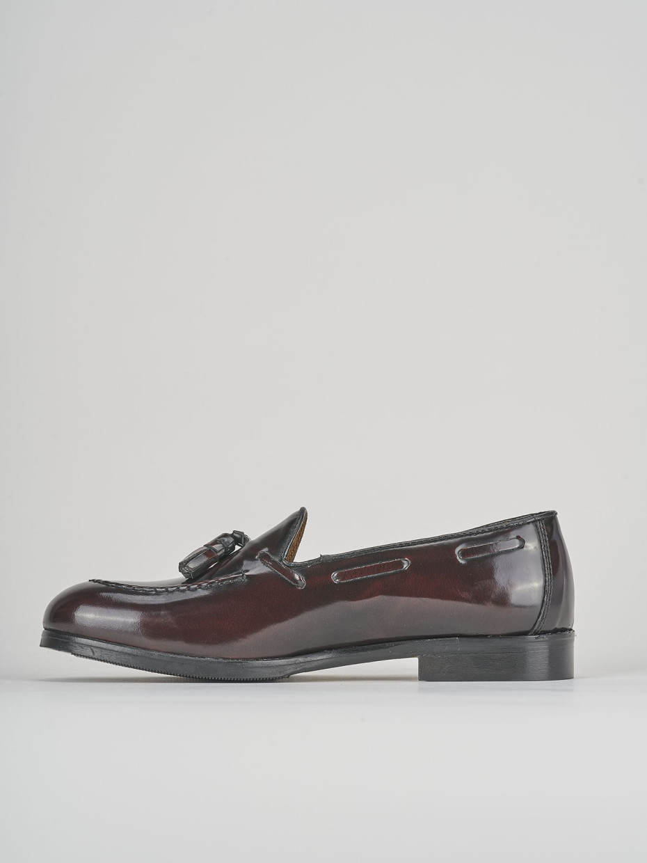 Mocassino tacco 1cm  bordo' pelle
