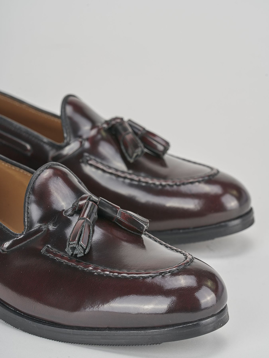 Mocassino tacco 1cm  bordo' pelle