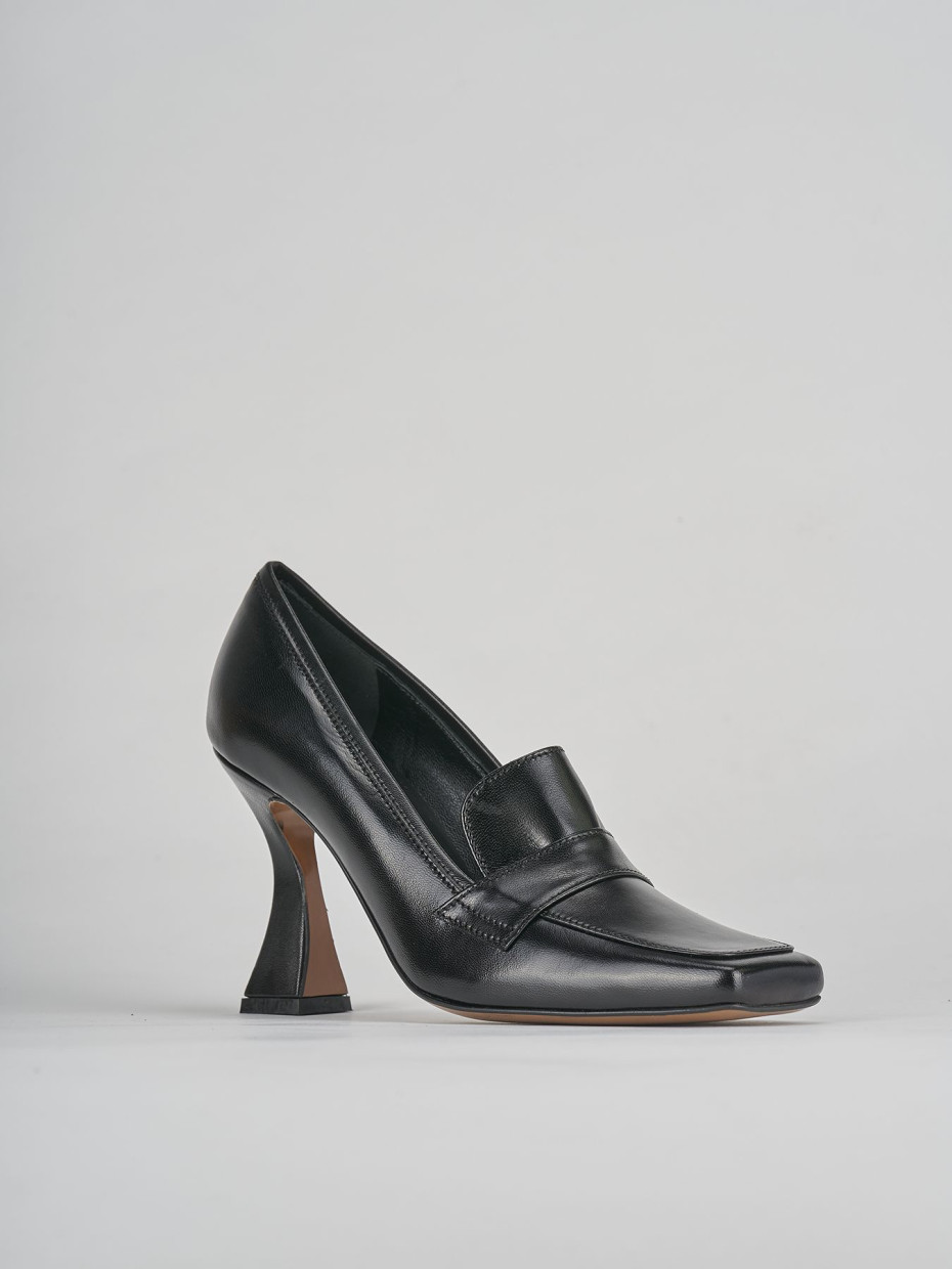 Décolleté e slingback tacco 9cm pelle nero