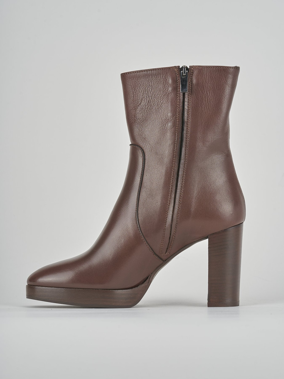 Stivaletti tacco 7cm pelle testa