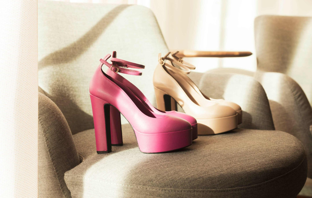 Pumps heel 13 cm violet leather