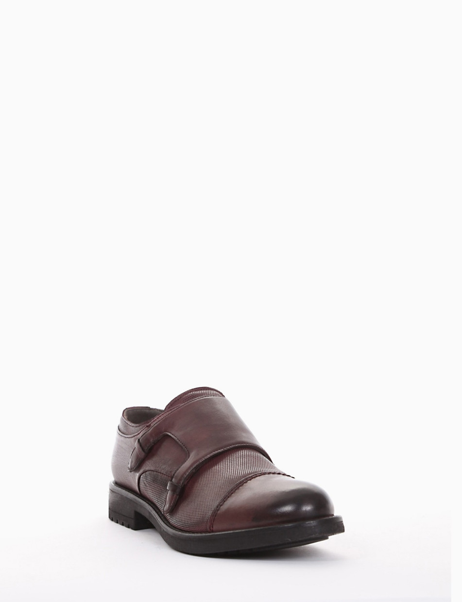 scarpa monk strap tacco 2 cm bordo'