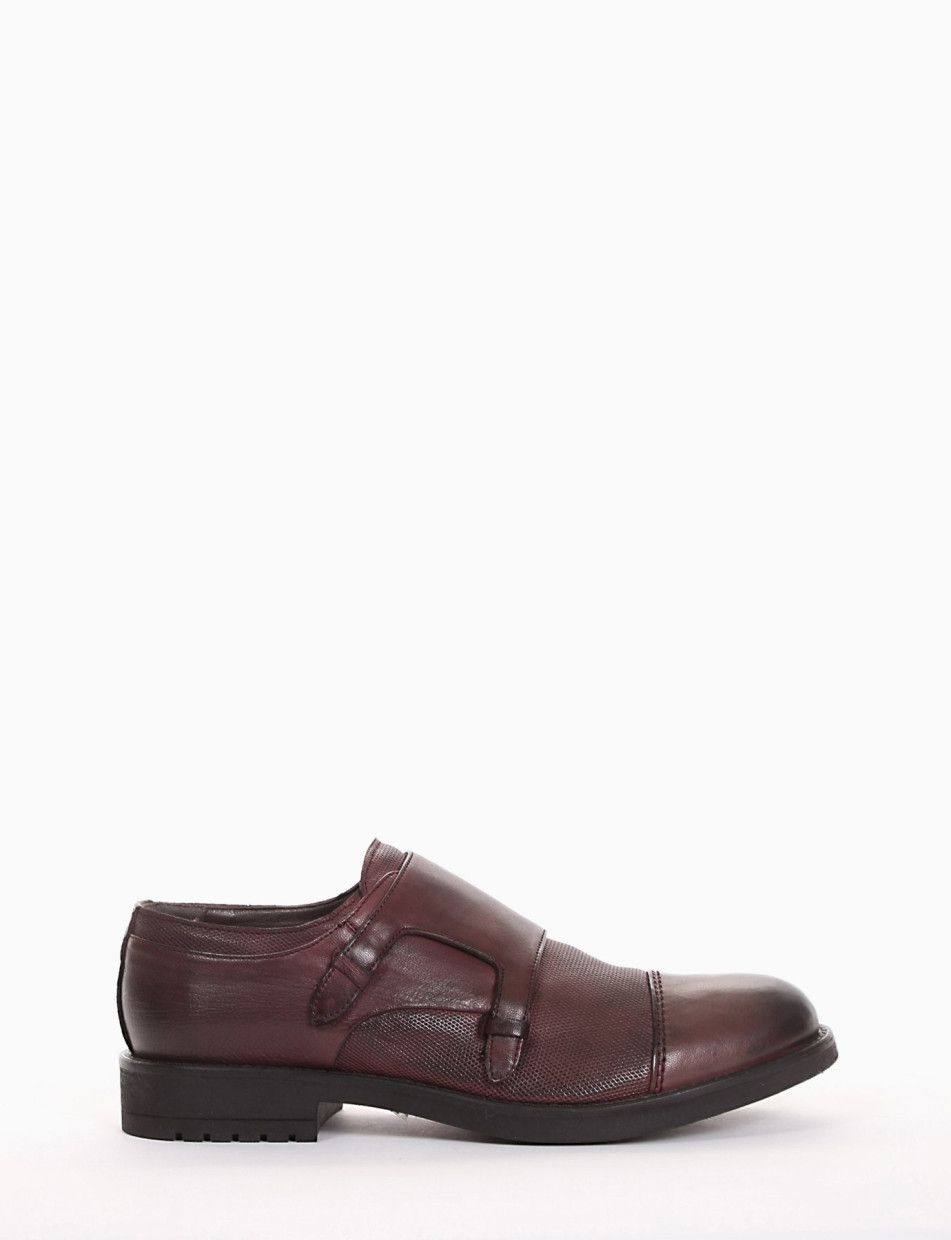 scarpa monk strap tacco 2 cm bordo'