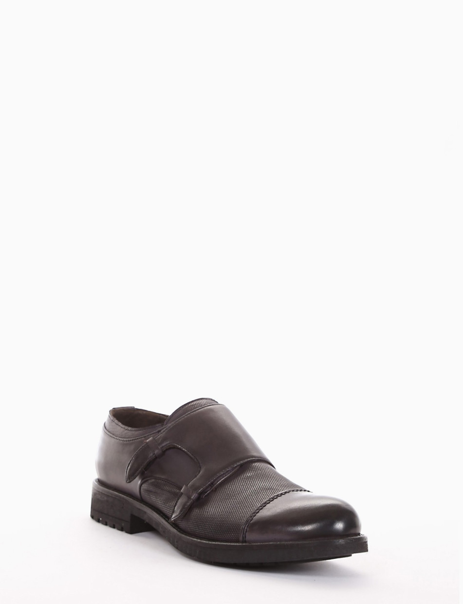 scarpa monk strap tacco 2 cm nero