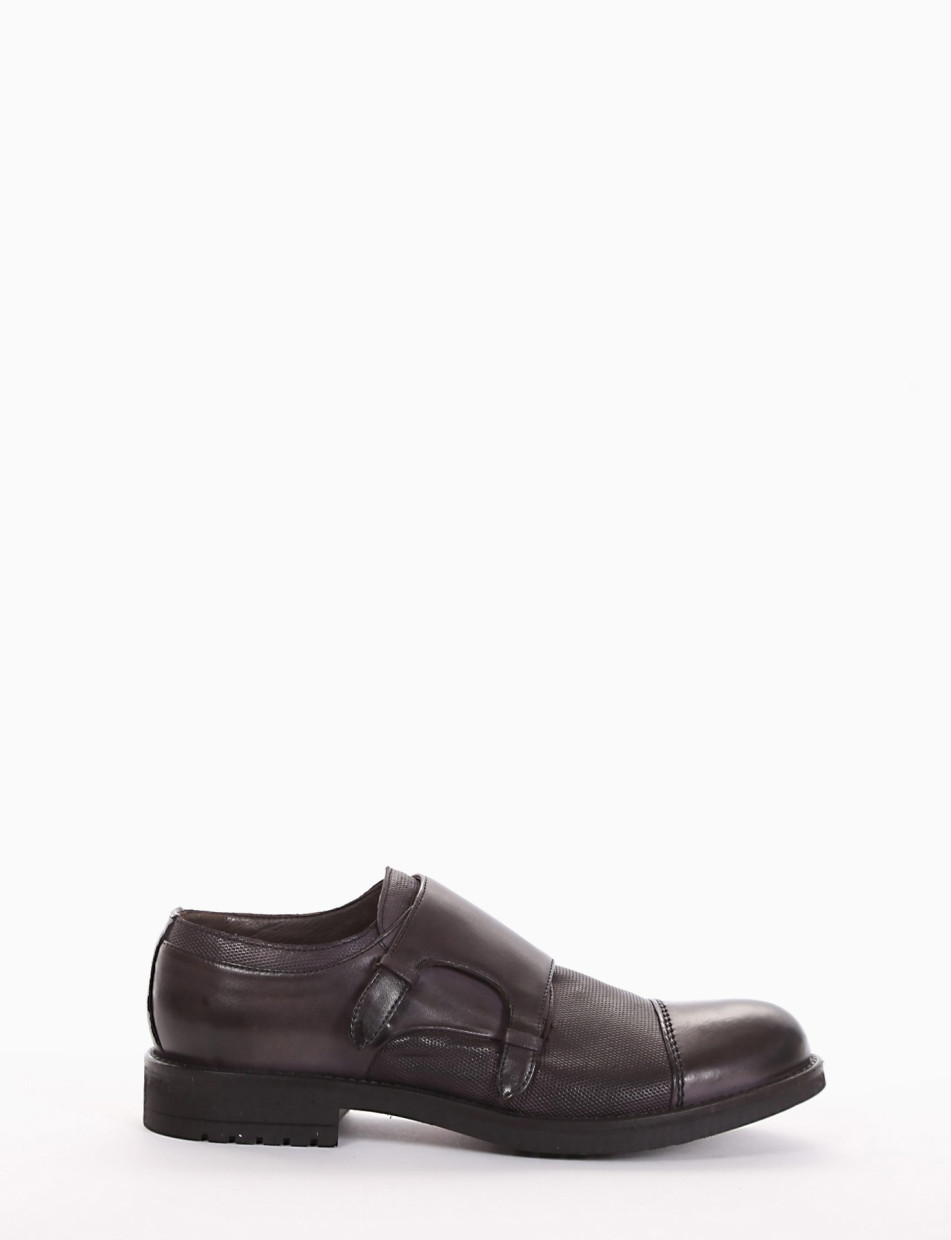 scarpa monk strap tacco 2 cm nero