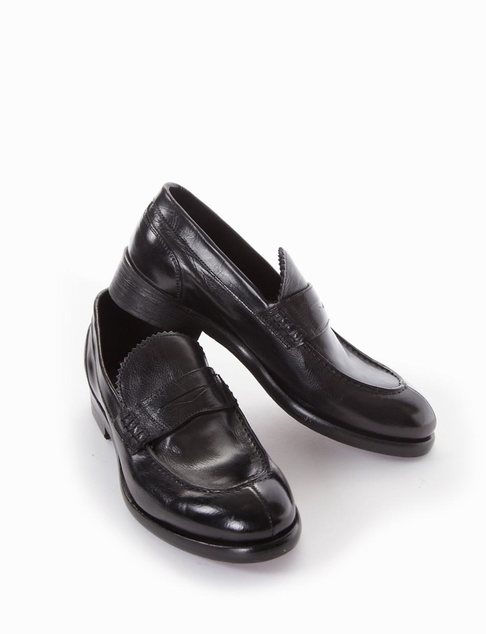 mocassino tacco 2 cm nero