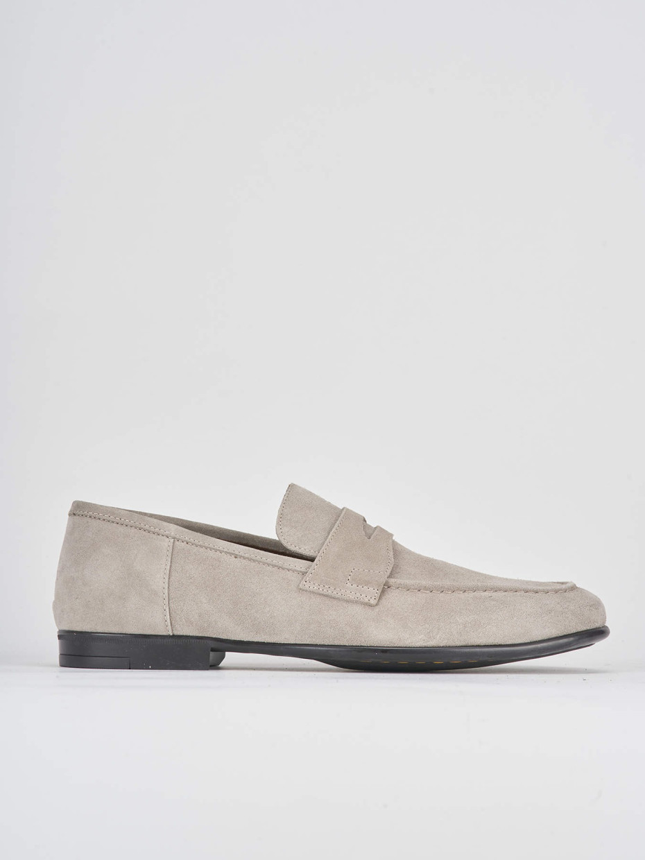 Mocassino beige camoscio