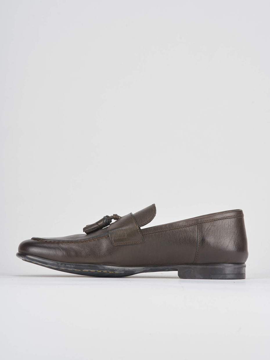 Loafers dark brown leather