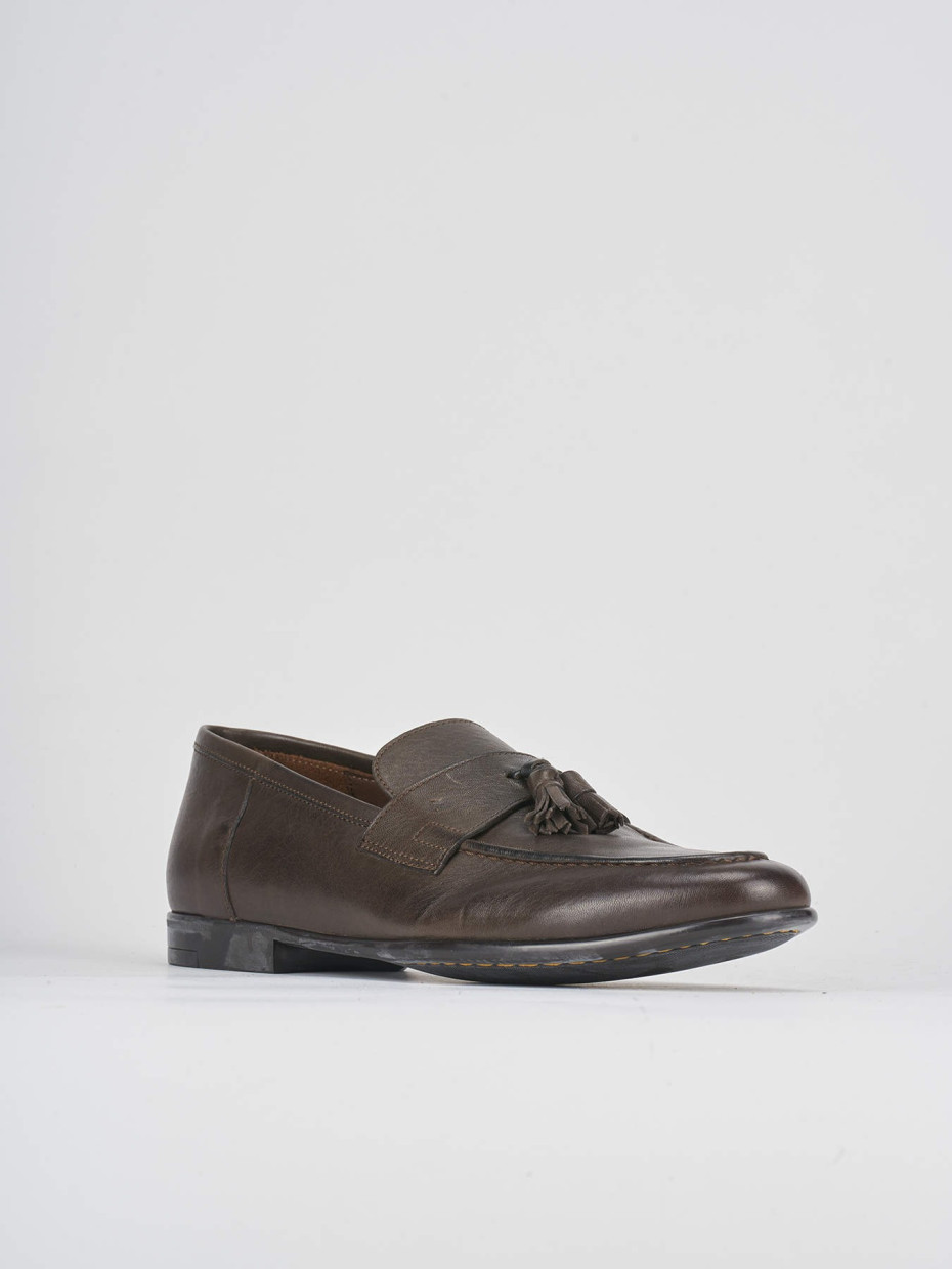 Loafers dark brown leather