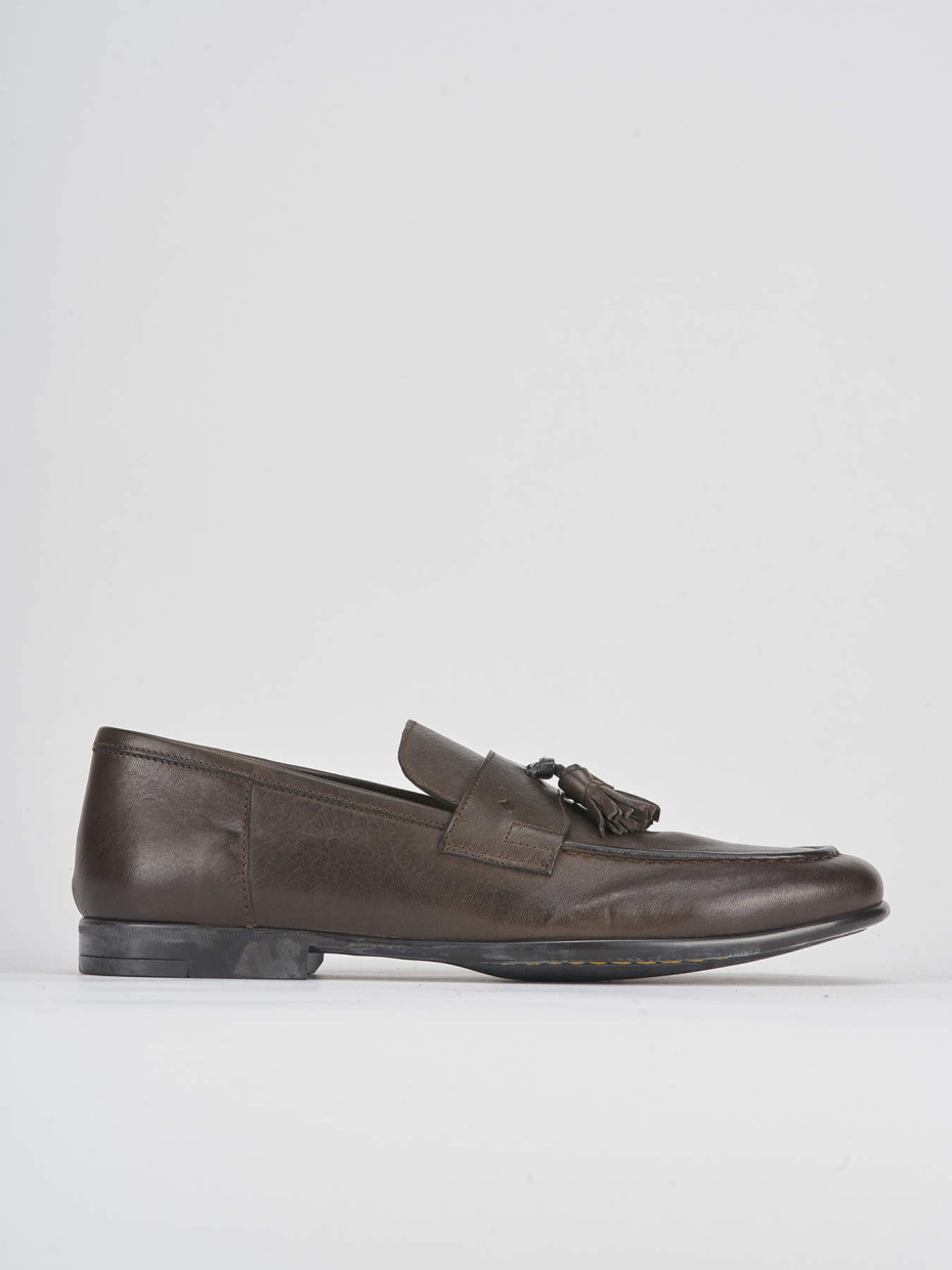 Loafers dark brown leather