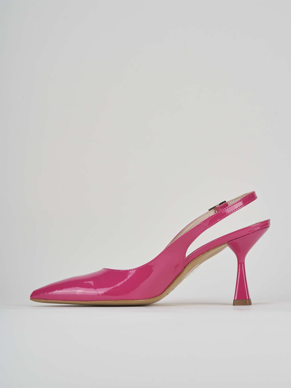 Pumps heel 7 cm pink patent