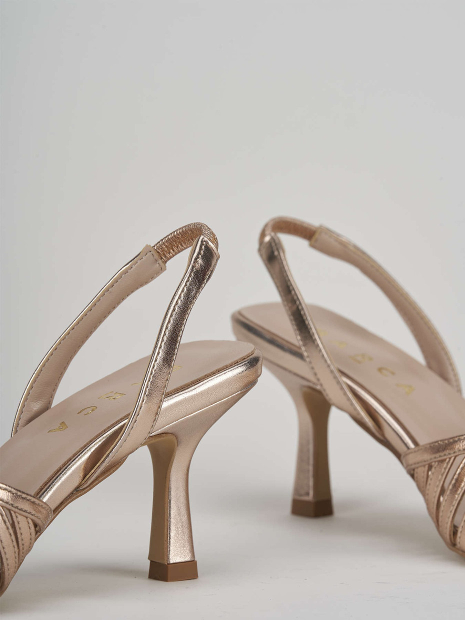 Pumps heel 5 cm bronze laminated