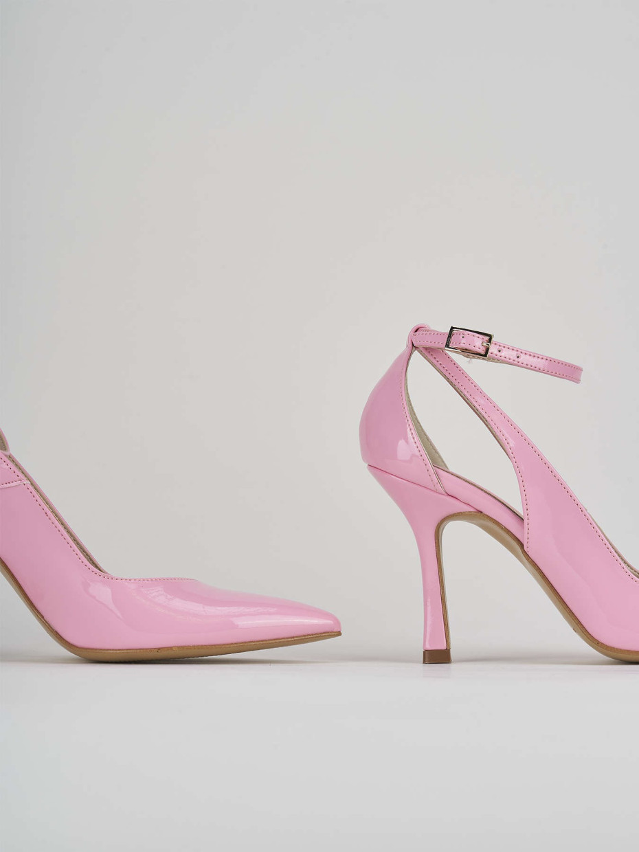 Pumps heel 9 cm pink patent