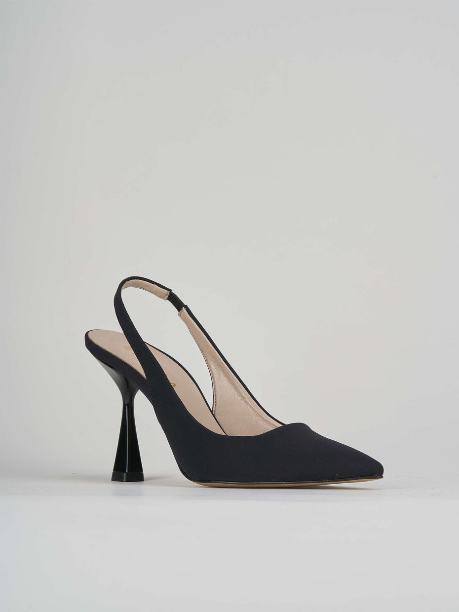 Pumps heel 9 cm black licra