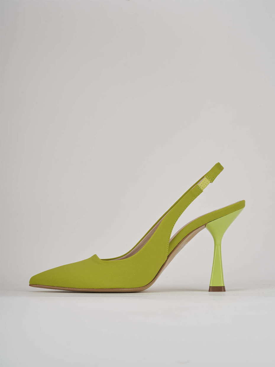 Pumps heel 9 cm green licra