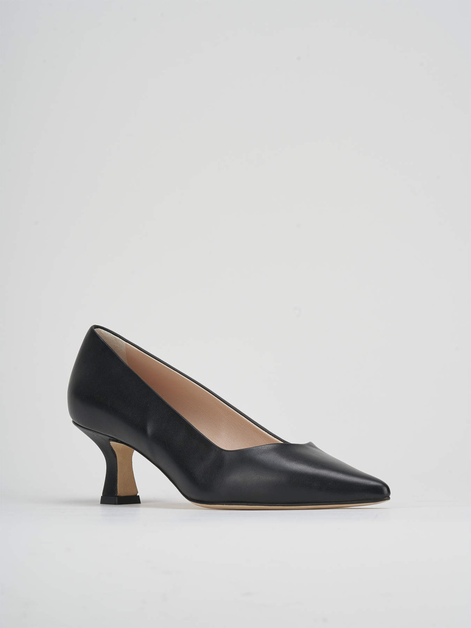 Pumps heel 5 cm black leather