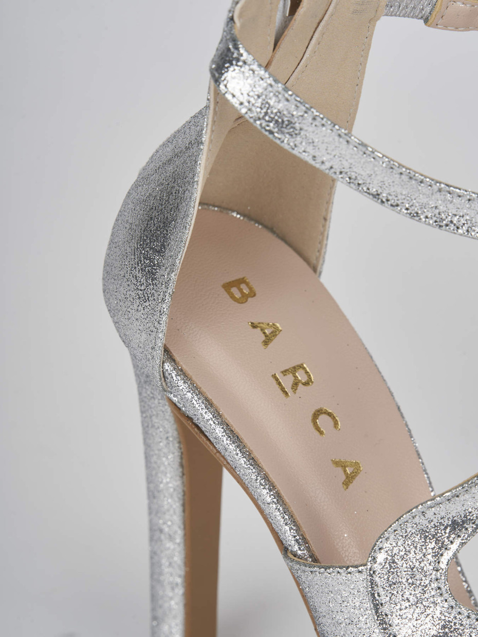 Sandali glitter argento shop