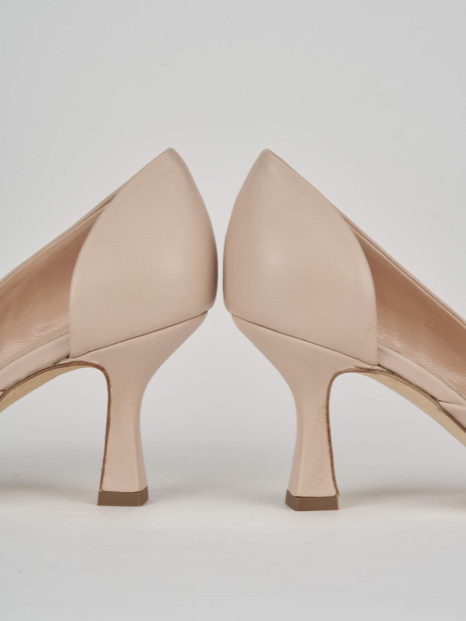 Decoltè tacco 7 cm rosa pelle