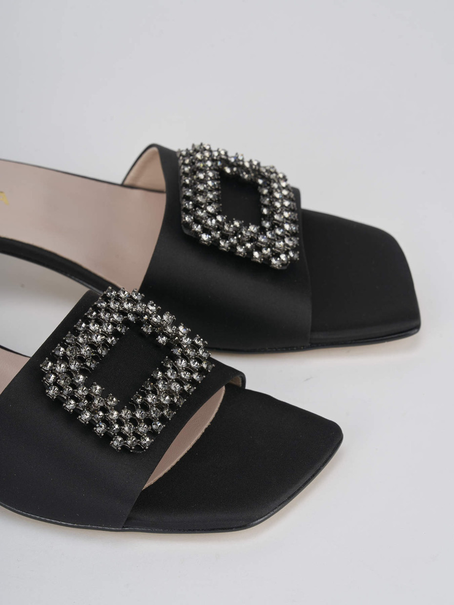 Black hotsell satin slippers