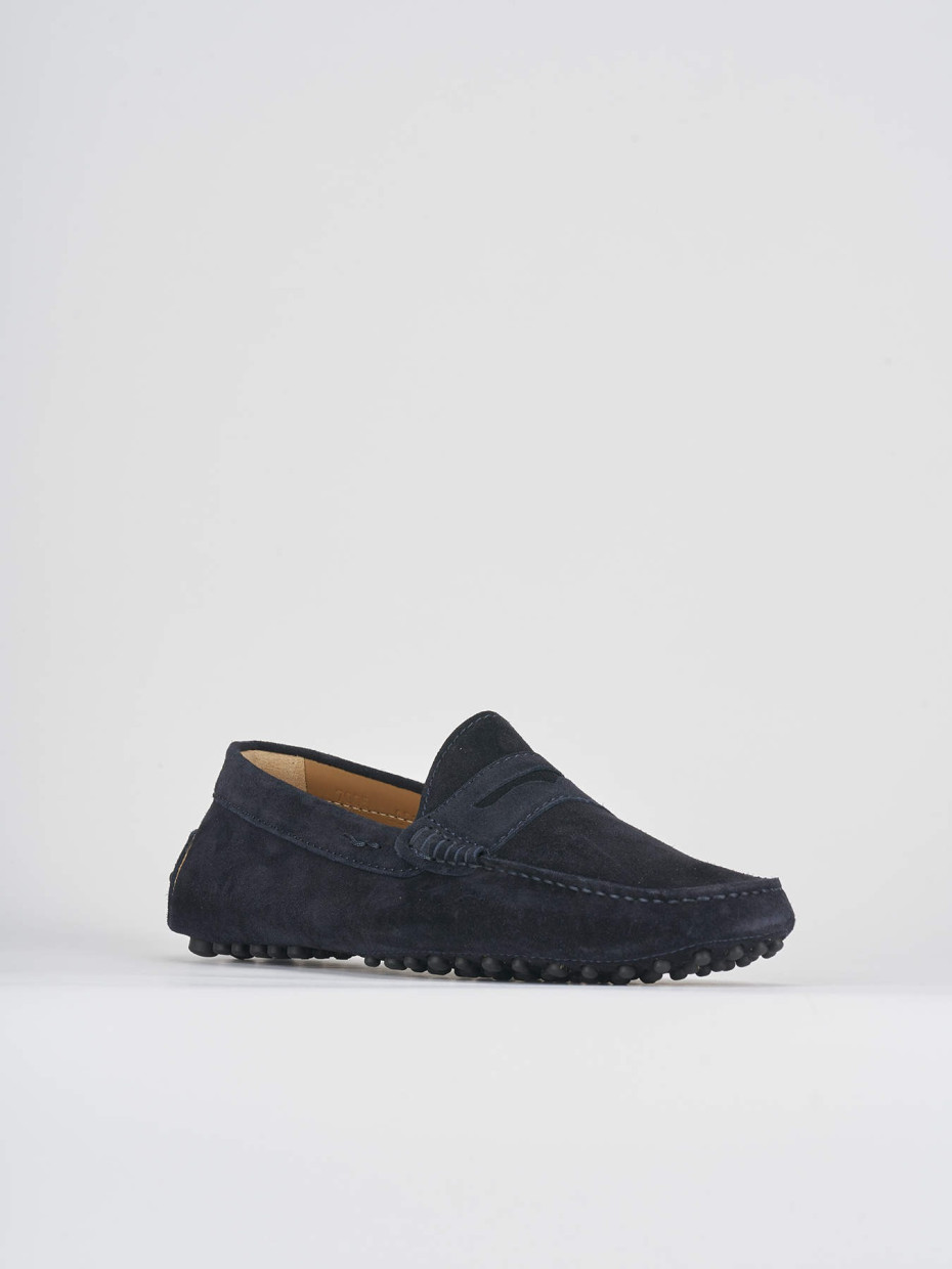 Loafers blu suede